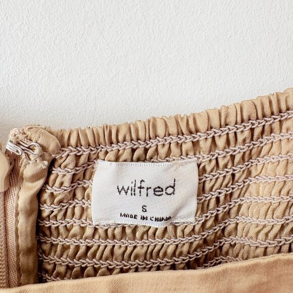 Aritzia Wilfred Skye Mini Dress Champagne Beige Size Small - Picture 5 of 6